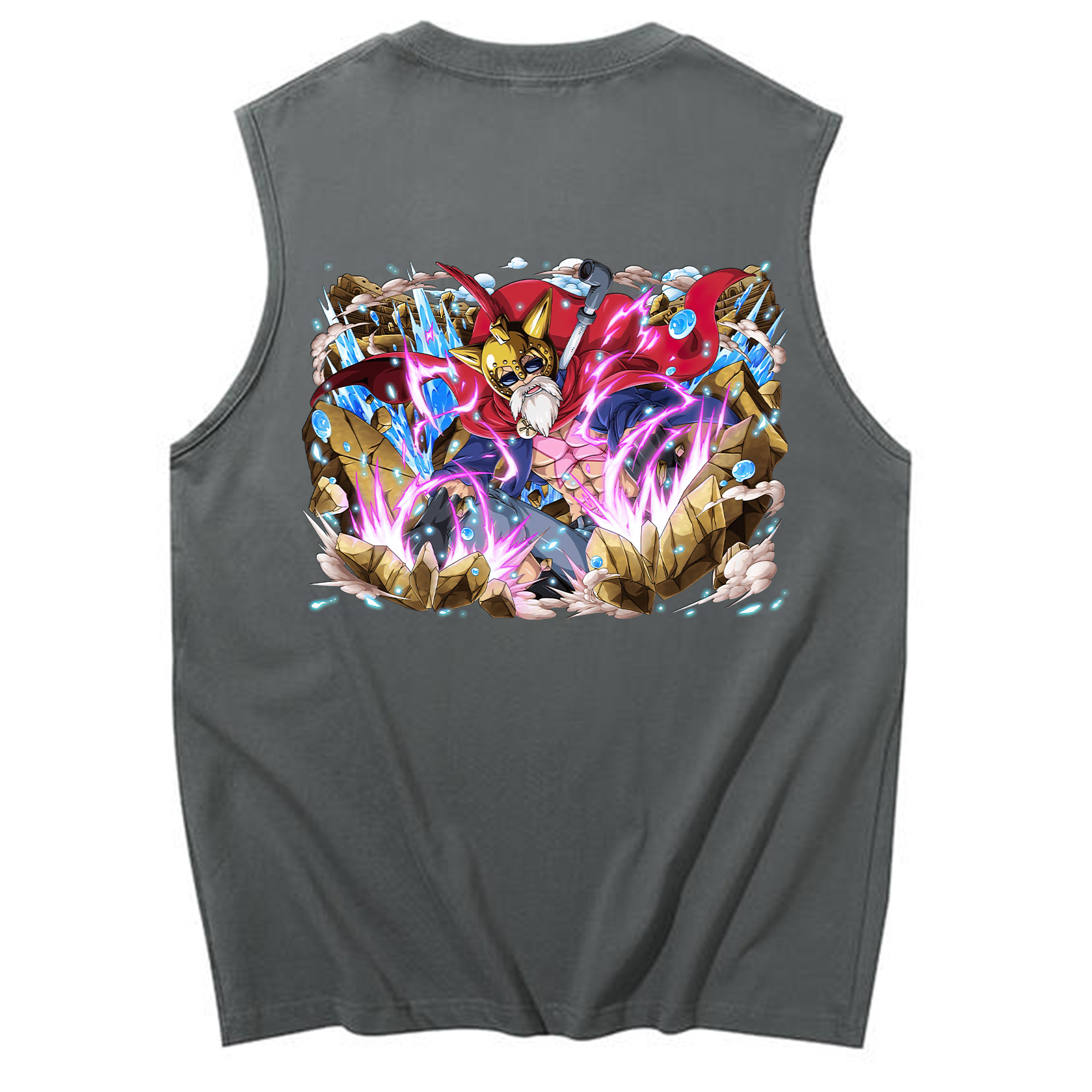 ワンピース モンキー・D・ルフィ ONE PIECE Monkey D. Luffy コットン100％タンクトップ（背面プリント）